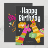 Conception de carte d'invitation d'anniversaire po (Devant / Derrière)