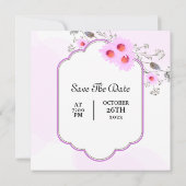 Conception de carte d'invitation de fleur de coule (Dos)