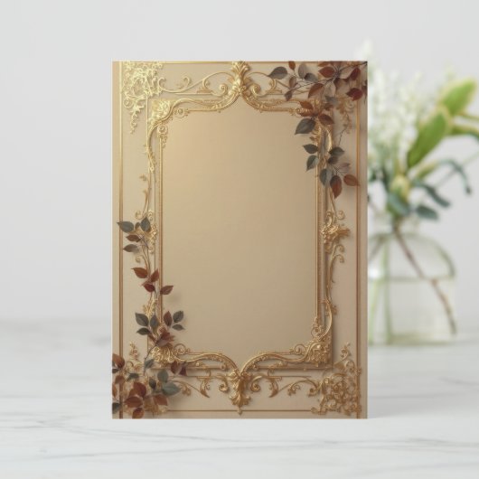 Conception de carte d'invitation de luxe (Debout devant)