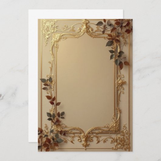 Conception de carte d'invitation de luxe (Devant / Derrière)