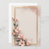 Conception de carte d'invitation de luxe (Devant / Derrière)