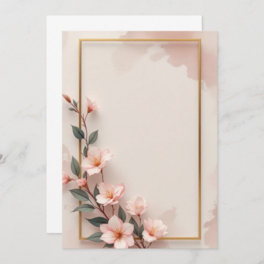 Conception de carte d'invitation de luxe (Devant / Derrière)