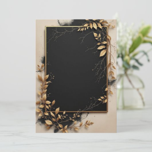 Conception de carte d'invitation de luxe (Debout devant)