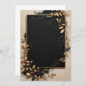 Conception de carte d'invitation de luxe (Devant / Derrière)