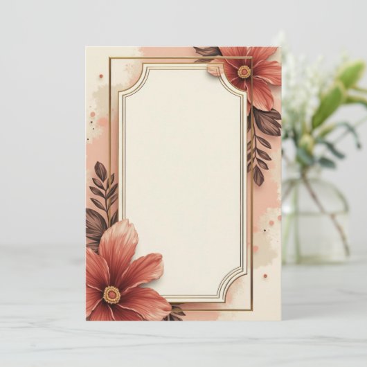 Conception de carte d'invitation de luxe (Debout devant)