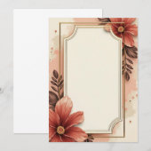 Conception de carte d'invitation de luxe (Devant / Derrière)