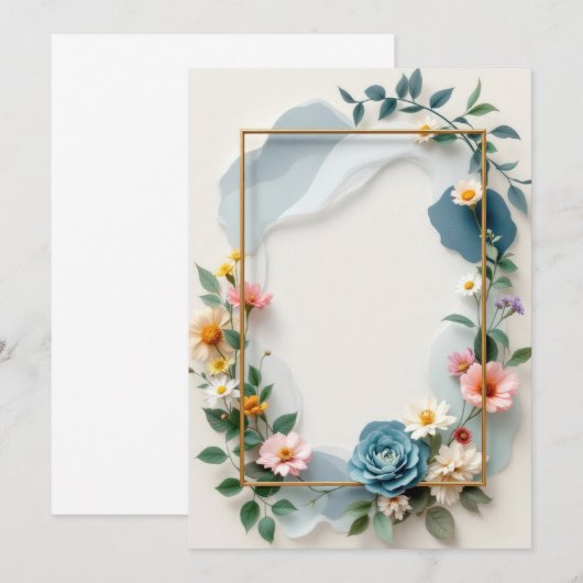 Conception de carte d'invitation de luxe (Devant / Derrière)