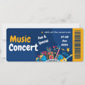 Conception de carte d'invitation pour soirée music (Devant)