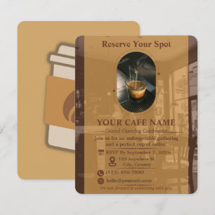 Conception de carte d'invitation RSVP pour l'ouver
