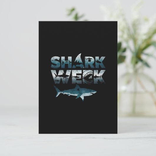 Conception de carte d'invitation SHARK & WSOM" (Debout devant)