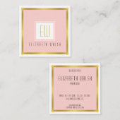 Conception de carte dorée et de rose professionnel (Devant / Derrière)