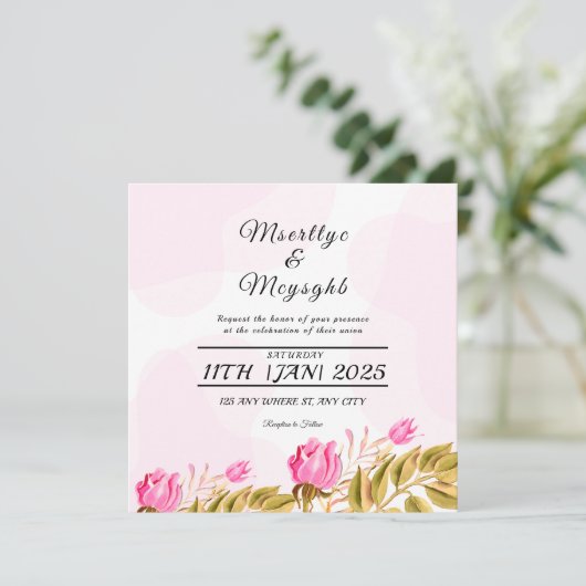 Conception de carte faire-part de mariage (Debout devant)