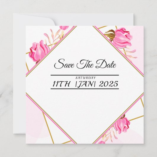 Conception de carte faire-part de mariage (Dos)