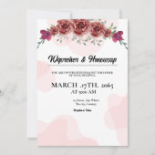 Conception de carte faire-part de mariage carré (Devant)