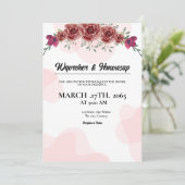 Conception de carte faire-part de mariage carré (Debout devant)