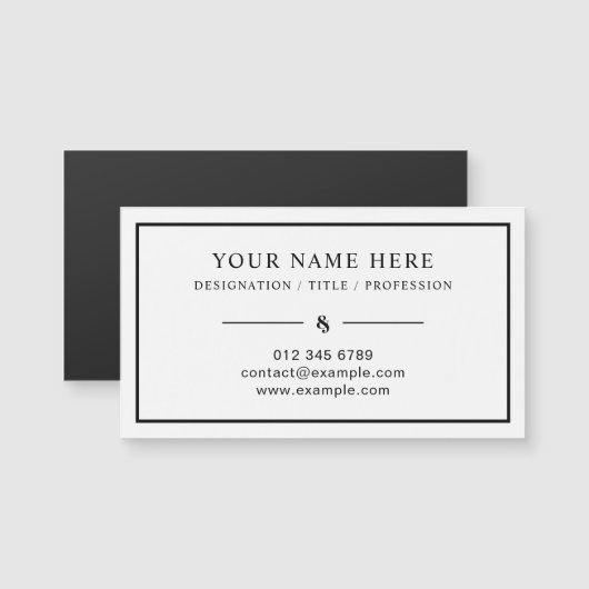 Conception de carte magnétique professionnelle pou (Devant / Derrière)