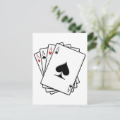 Conception de cartes de lecture quatre as (Debout devant)