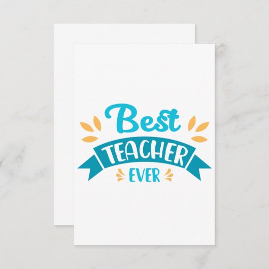 conception de cartes de remerciements pour les ens (Devant / Derrière)