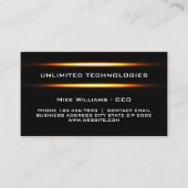 Conception de Cartes de Visite Cool Technologie (Devant)