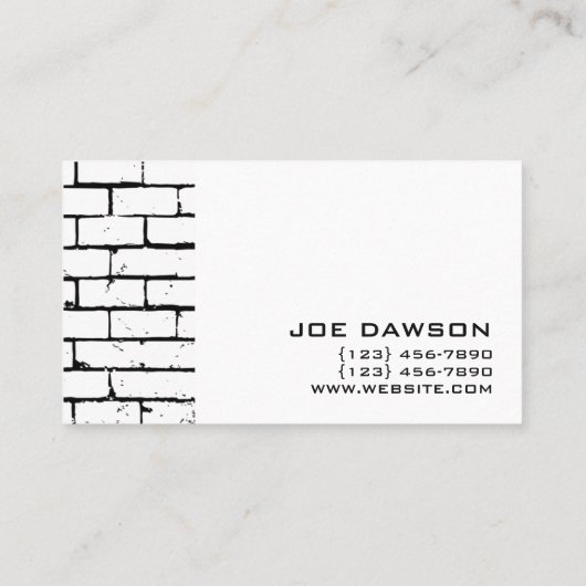 Conception de Cartes de visite de maçonnerie profe (Dos)