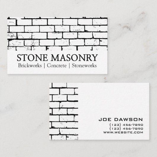 Conception de Cartes de visite de maçonnerie profe (Devant / Derrière)