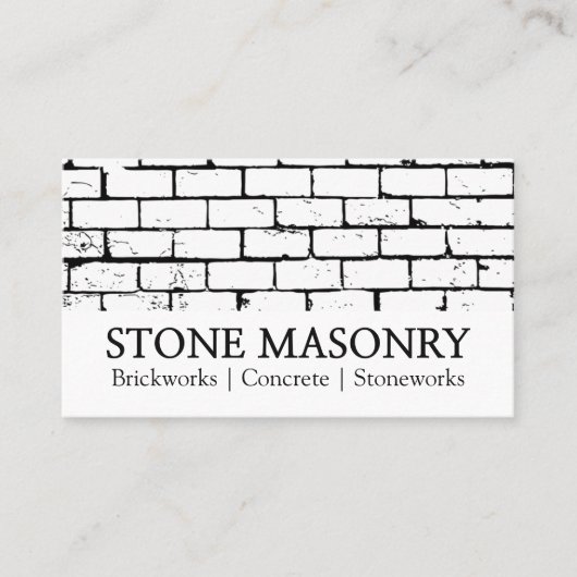Conception de Cartes de visite de maçonnerie profe (Devant)