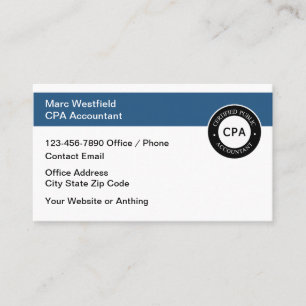 Conception de cartes de visite pour comptable CPA