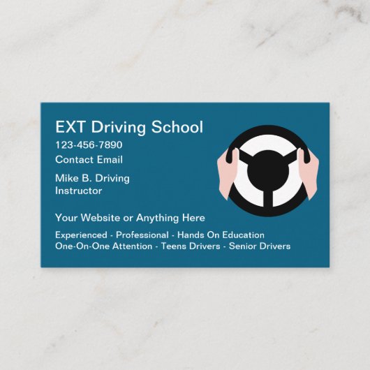 Conception de Cartes de Visite pour École de Condu (Devant)