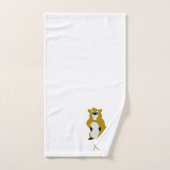 Conception de castor Monogrammé (Serviette à main)