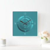 Conception de cercle vert avec horloge murale Atmo (Maison)