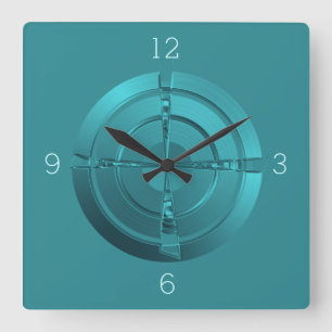 Conception de cercle vert avec horloge murale Atmo