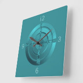 Conception de cercle vert avec horloge murale Atmo (Angle)