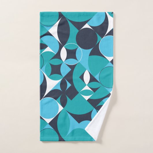 Conception de cercles Abstraits Turquoises et nava (Serviette à main)