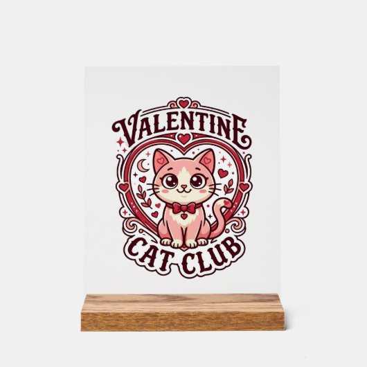 Conception de chat drôle de la Saint-Valentin - Ch (Recto)
