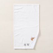 Conception de chat Ginger Monogramme (Serviette à main)