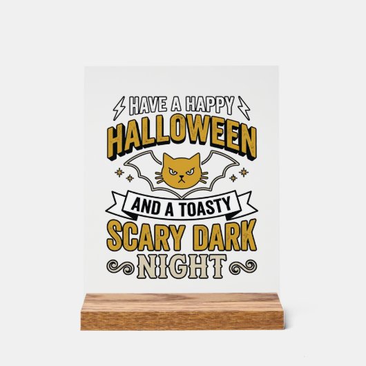 Conception de chat Halloween vintage nuit sombre e (Recto)