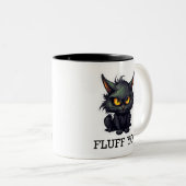 Conception de chat noir bébé - Mug à deux tons (Devant droit)