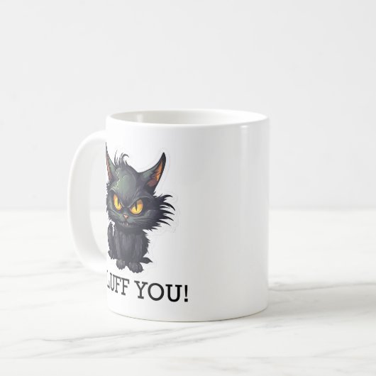 Conception de chat noir bébé - Mug classique (Devant gauche)