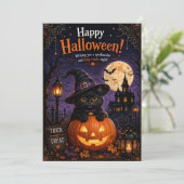 conception de chat pour carte d'Halloween (Debout devant)