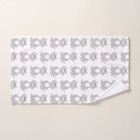 Conception de chats gris (Serviette à main)
