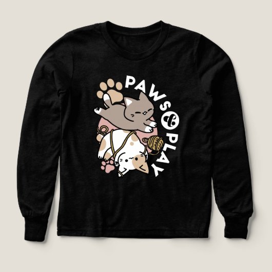 Conception de chats mignons et joueurs – Art de pa (Motif recto)
