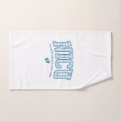 Conception de chemise à lettrage à carreaux pour b (Serviette à main)