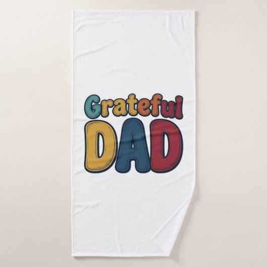 Conception de chemise à lettres bulles rétro Papa (Serviette de bain)