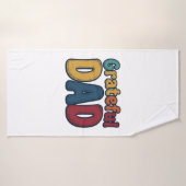 Conception de chemise à lettres bulles rétro Papa (Serviette de bain)