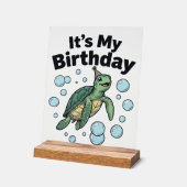 Conception de chemise d'anniversaire de tortue mar (Angle)