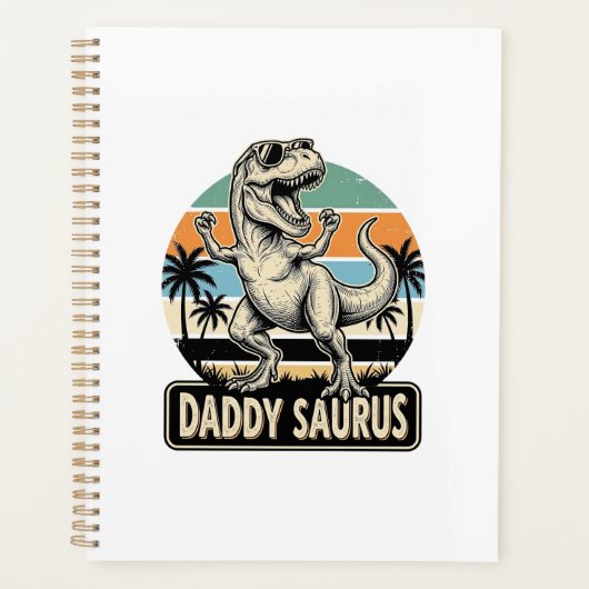 Conception de chemise de dinosaure rétro Daddy Sau (Devant)