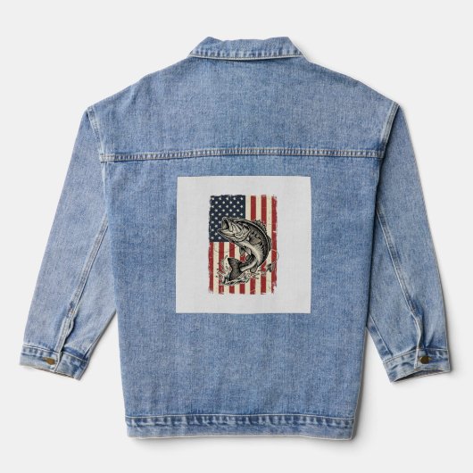 Conception de chemise de drapeau américain de pêch (Verso)