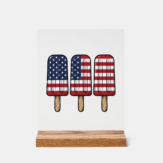 Conception de chemise de drapeau de popsicle patri (Recto)