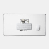 Conception de chemise de gravure de chien de footb (Clavier et souris)