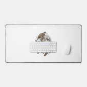 Conception de chemise de gravure de tortue de mer (Clavier et souris)